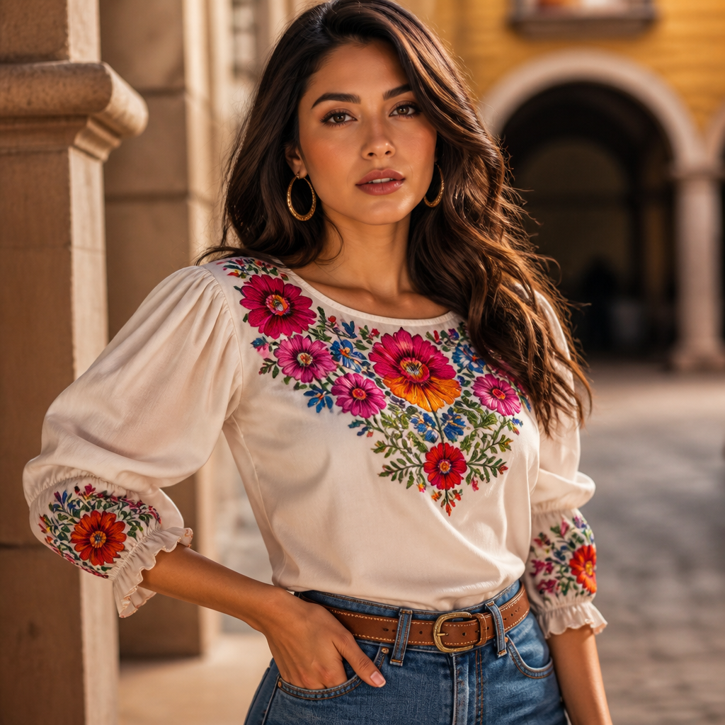 Modelo mujer con look street