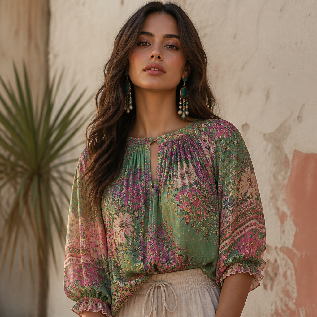 Modelo mujer con outfit fashion